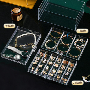 Jewelry <b>Box</b> Plastic Organizer With Multiple Compartments For Earrings Bracelets Necklaces <b>Storage</b> Display Case <b>Small</b> Size - Product Image 3