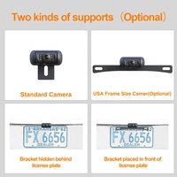Caméra de recul sans fil de 4.3 pouces pour voiture De Seguridad Para European USA License Plate Frame Backup Car Reverse Camera