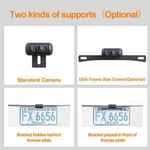 Không dây 4.3 inch xe phía sau xem màn hình de seguridad Para Châu Âu USA tấm giấy phép khung sao lưu xe ngược lại máy ảnh - Product Image 5