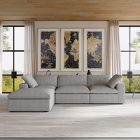 Ensemble de canapés modernes en forme de nuage, modulaires, en forme de L, en boîte, pour salon