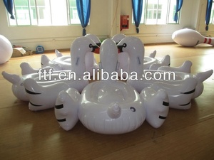 Personalizado barato inflable PVC Cisne pato plataforma flotante piscina tubo flotadores para adultos bebés lago playa juegos de agua - Product Image 4