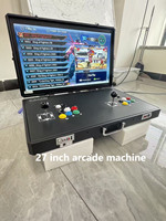 Console rétro pliable Pandora's Box de 22 pouces avec double joystick, 32 000 jeux, construction métallique, interface en anglais, pour les soirées à domicile