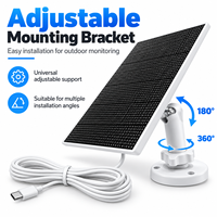 Panneau de charge solaire Type-C 5W pour caméra de sécurité, conception monocristalline ETFE 5V avec câble de 2M pour utilisation en extérieur