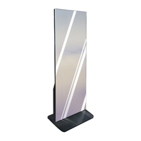 Smart 43 LCD Floor Stand Mirror Display para Fitness Yoga Sport Body Sensor Baño Señalización digital Aplicación de video Ascensores