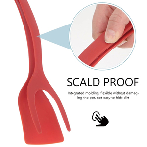 Spatula dan Penjepit Telur 2 in 1 dari Silikon Food Grade untuk Omelet dan Telur Goreng - Product Image 3