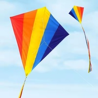 Printemps Outdoor Sport Flying Toy Enfants Nylon Polyester 60M String Rainbow Kites