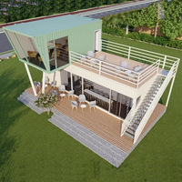 Maisons de luxe modulaires préfabriquées en acier pour villas, hôtels, cafés et bars mobiles - Design moderne, utilisation multifonctionnelle