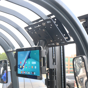 Support de poteau pour chariot élévateur et véhicule d'entrepôt, protection supérieure, double support à rotule avec grande plaque ronde, compatible avec les supports Ram - Product Image 6