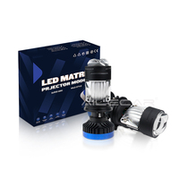Nouvel Arrivage – Ampoule de Phare Mini H4 69W avec Lentille de Projecteur Bi-LED Matrice I4 6000K – Éclairage Automobile H4 Triple Lentille LED pour Moto