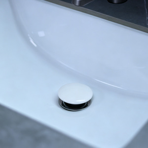 Juego de desagüe universal antiolor para lavabo de baño, moderno, <span class=keywords><strong>con</strong></span> tapa de cerámica y desagüe emergente, <span class=keywords><strong>con</strong></span> tubo flexible de plástico desodorante. - Product Image 6