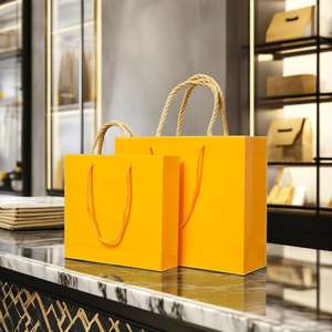 Bolsas de Compra de Papel Kraft Reciclable, Ligeras, con Diseño y Tamaño Personalizados, con Impresión Offset - Product Image 3