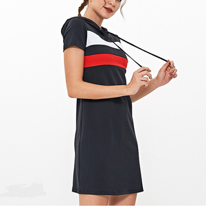 Las mujeres gimnasio ropa deportiva con capucha Vestido de deporte de las mujeres gimnasio corriendo sin costura vestido - Product Image 5