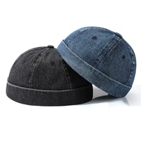 Casquette Docker Vintage Homme Capnova – Bonnet Docker sans Bord Réglable – Chapeau de Marin – Casquette de Baseball Style Skull