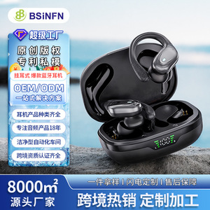 Sports Earphones Wireless <b>Bluetooth</b> IPX7 Waterproof Touch Control Type C Charging 1-3H Battery AAC Codec Dynamic <b>Microphone</b> - Product Image 2