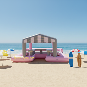 Plataforma Flotante Inflable de Grado Comercial para Bar/Piscina, Bar Flotante Inflable con Toldo para Fiestas en la Playa, Alquiler de Yates <span class=keywords><strong>y</strong></span> Piscinas - Product Image 1