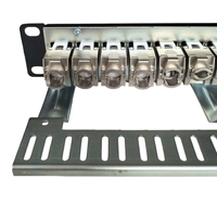 Panel de Conexiones Modular RJ45 CAT7 de 19 Pulgadas y 1U Personalizable con 24 Conectores Keystone CAT7 sin Herramientas para Sistemas de Cableado de Red