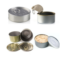 100/130/150ml rond 2 pièces de qualité alimentaire vide étain thon poisson boeuf sardines viande boîte de conserve emballage alimentaire avec couvercle en étain