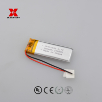 Batterie personnalisée à semi-conducteurs JP401438 200mAh 0.74Wh 3.7V 4x14x38mm 500 cycles Garantie 12 mois pour dispositif médical