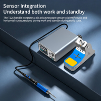 Station de soudage intelligente double canal AiXUN T3D 200W compatible avec les poignées T225, T245, T210 pour la réparation de cartes mères de téléphones portables, PCB et BGA