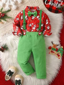 Nuovo Stile 2025 Abbigliamento Natalizio per Bambini - Completo Due Pezzi per Ragazzi - Vestito Natalizio per Neonati - Set per Ragazzi - Product Image 6