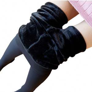 Leggings de yoga chauds rembourrés en velours, pantalon épais et serré, pantalon épais et chaud en polaire pour l'hiver, collants de couleur unie pour femmes - Product Image 4