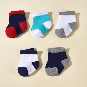 Calcetines de media pantorrilla simples unisex exclusivos transfronterizos, paquete de <span class=keywords><strong>10</strong></span> pares, equipo informal de punto para bebés, niños y niñas, característica antibacteriana - Product Image 3