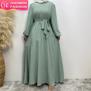 6738# Latest Women Maxi <b>Dresses</b> Hight Quality Wrinkle Crepe Long Casual <b>Dresses</b> Muslim Fashion Women Clothing Wholesale - Product Image 1