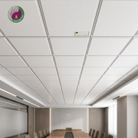 Paneles de Techo de PVC Blancos Impermeables para Decoración de Interiores, Paneles de Techo de PVC Ignífugos Personalizados de 8 mm para Salas de Reuniones