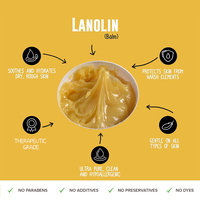 Crème anhydre à la lanoline pure 100% pour cosmétiques-Extrait naturel de laine de mouton mérinos australienne, qualité thérapeutique | En vrac 1kg