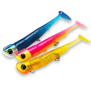 Esca Artificiale Morbida in Silicone PVC con Coda a T, Stampata, 110mm 35g, con Ancorette Robuste, per Lanci Lunghi, per Acqua Salata - Product Image 1