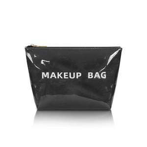 Bolsa de Cosméticos Portátil de PVC Ecológica, Textura de Papel DuPont, Gran Capacidad, Cierre de Cremallera, Diseño de Letras - Product Image 2