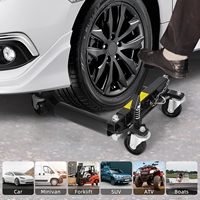FLASHUP Chariot de levage hydraulique en acier de 12 pouces pour roues, capacité 1-10T, pour déplacement et positionnement de véhicules