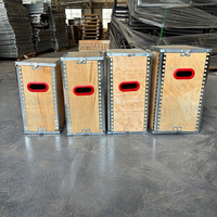 Boîte de transport pliable en contreplaqué recyclable personnalisée avec bordure en acier surdimensionnée et finition brillante pour produits ménagers
