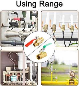 Kalite pirinç küresel vana 1/4 "erkek BSP iplik su borusu küresel vana ile erkek 180 derece çalışma kolu ile anahtarı kapatın - Product Image 6