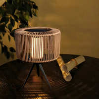 Lampe solaire électrique en aluminium pour extérieur, patio, jardin, éclairage LED solaire pour terrasse, suspension de table, décoration à intensité variable