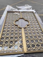 Panneau décoratif de cloison en acier inoxydable découpé au laser et usiné par CNC moderne pour salon, bureau, design, service OEM