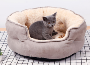 Cama lavable para perros en Europa y América, cama para gatos redonda para interiores, cama redonda para mascotas para cachorros y gatitos - Product Image 2