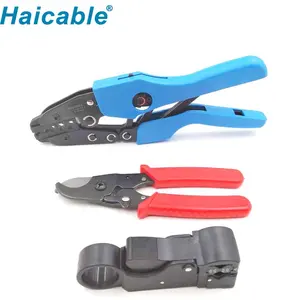 Hand crimpen tool kit made in china LXK-AN05C nützlich rachet coax terminal crimper set