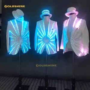 Venta caliente Productos promocionales Luz intermitente colorida Multicolor personalizable LED ropa luminosa Night Club stage