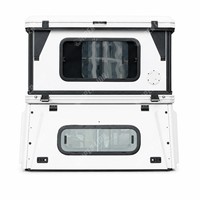 Tente de camping pour camion Hiperlion White Truck Camper Overland Flatbed Pop Slide-In, ouverture automatique rapide quatre saisons, coque en aluminium.