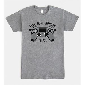 Five More Minutes Please Gaming Controller - Camiseta unisex gris de manga corta - Product Image 1