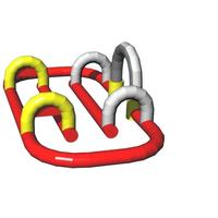 Piste de course gonflable avec impression de logo personnalisé, piste de karting gonflable défiante