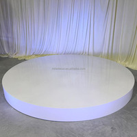 Fournitures de mariage MILE, scène de danse en acrylique blanche brillante, scène ronde portable brillante pour événement de mariage