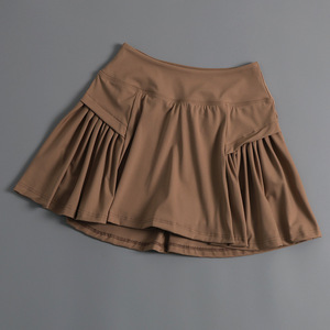 Falda Deportiva de Tenis de Cintura Alta con Pliegues y Color Sólido para Mujer, Pantalones Cortos Deportivos de Secado Rápido, Anti-luz - Product Image 4