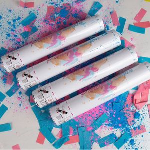 2026 New Handheld Gender Reveal <strong>Popper</strong> Corn Powder &amp; Square Confetti Party Photo Decoration for Baby Gender Announcement - Product Image 1