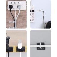 Siège de fixation d'attache de câble en nylon auto-adhésif pince de fixation de fil sans poinçonnage support organisateur de câble réglable Installcollator gérer