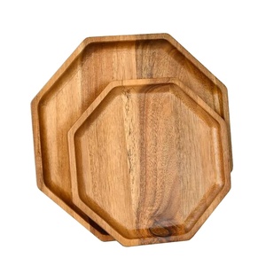 Juego de Bandejas de Madera de Acacia para Alimentos con Logo Personalizado Plato para Servir Bandeja para Taza de Té Café o Decoración con Velas - Product Image 2