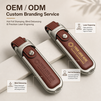 Clé USB 2.0 en cuir avec logo personnalisé, porte-clés métallique, 64 Go, cryptée, garantie 3 ans, design élégant