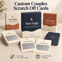 Cartes à gratter personnalisées pour couples, marque privée, ensemble de cartes pour soirée romantique avec logo et emballage imprimé