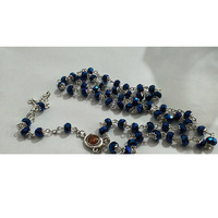 Komi gros perles de cristal religieuses chapelet avec sol saint vierge marie jésus croix pendentif prière chrétienne chapelet collier